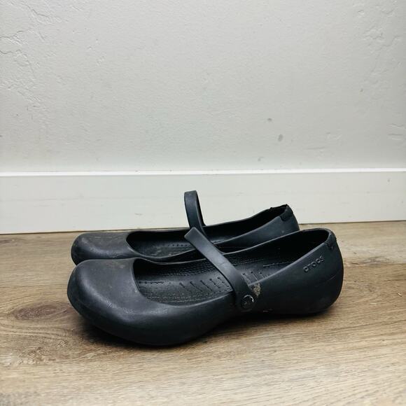 Crocs Work Alice Black Mary Jane Shoe Women’s Size 8 - Picture 2 of 10